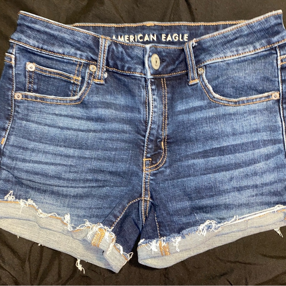 AE Dark Jean Shorts